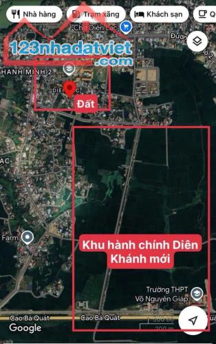 ĐẤT BÁN XÃ DIÊN LẠC NGAY TRUNG TÂM HÀNH CHÍNH HUYỆN DIÊN KHÁNH 154M2 THỔ CƯ