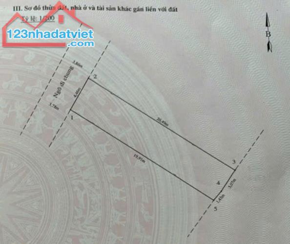 Bán đất mặt ngõ 224 An Đà - Ngô Quyền, DT 91m, ngõ 4m, GIÁ 52 tr/m