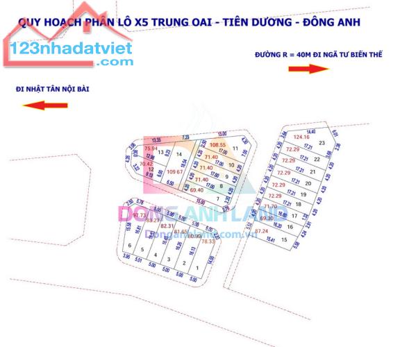 Bán đất đấu giá X5 Trung Oai Tiên Dương Đông Anh Hà Nội - 5