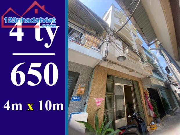 BÁN NHÀ PHƯỜNG TÂN QUY QUẬN 7. DT: 4 X 10M, 3 LẦU, SÂN THƯỢNG, ĐÃ HOÀN CÔNG