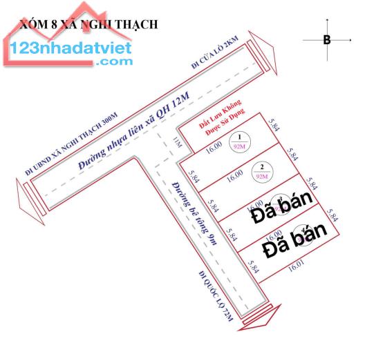 em bán lô đất xóm 8 , Nghi Thạch , Nghi Lộc gần uỷ ban , trường học - 2