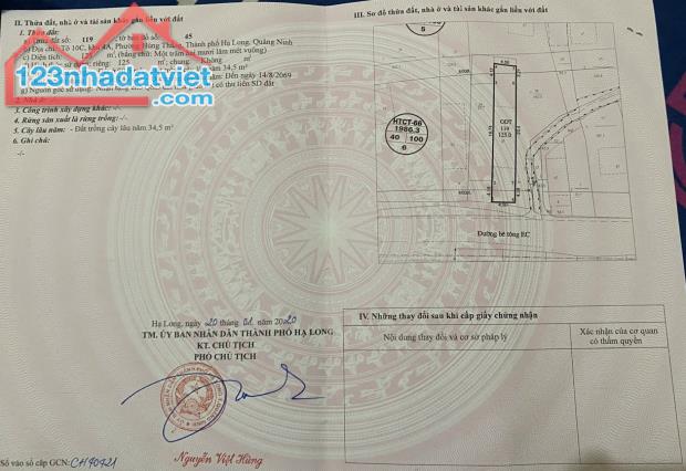 Cần bán lô đất hướng biển - hướng nam. Rẻ hơn đất dự án sát bên hàng trục gíá. Trên đất