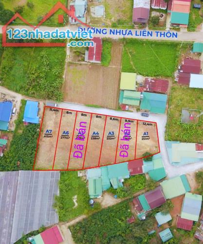 Đất cách Hồ Xuân Hương, Đà Lạt 15km giá chỉ hơn 1ty. sổ riêng, 256m2, thổ cư đường oto - 2