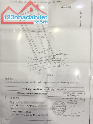 Nhà 9.4x27 nở hậu 11m hẻm thông đường Bến Bình Đông P14Q8 - 3