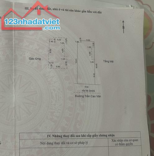 Bán nhà đường 10.5m Trần Cao Vân, ngay TTHC Quận Thanh Khê. DT: 110m2, Giá 10.7 tỷ TL - 2