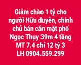 Bán nhà mặt phố Ngọc thụy 4 tầng MT 7.4 chỉ 12 tỷ 3