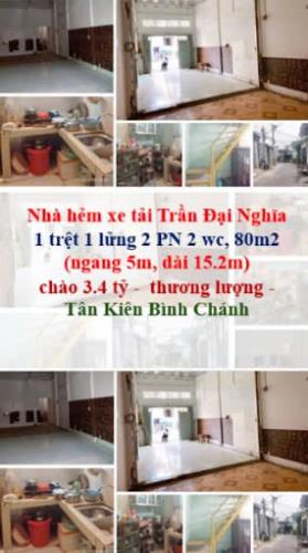 NHÀ HẺM XE TẢI TRẦN ĐẠI NGHĨA, BÌNH CHÁNH 2 TẦNG, 76M2, GIÁ 3,2 TỶ - 2