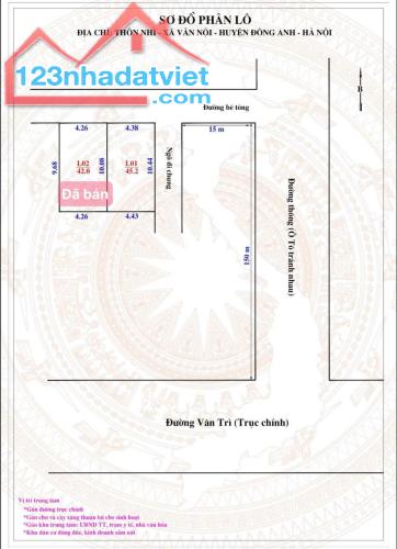 BÁN ĐẤT TẠI XÃ VÂN NỘI, ĐÔNG ANH, HÀ NỘI, GIÁ ƯU ĐÃI 3 TỶ VND, DIỆN TÍCH 46 M2 HOT! - 2