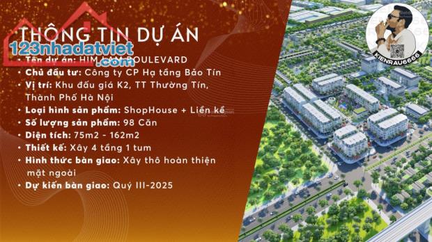 Cực HIẾM chỉ 8lô LK 2Mặt tiền Himlam Boulevard, hướng N công viên, kinh doanh hết nước - 1