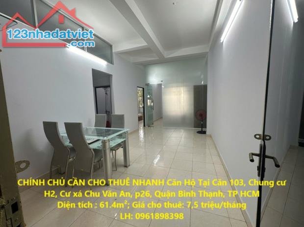 CHÍNH CHỦ CẦN CHO THUÊ NHANH Căn Hộ Chung Cư H2 Tại Quận Bình Thạnh