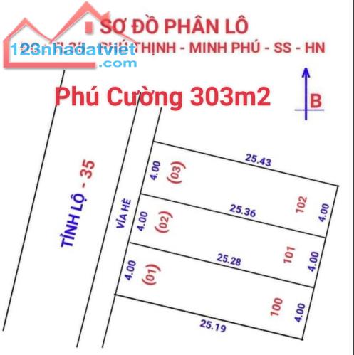 ĐẸP CHƯA TỪNG CÓ!! ĐẤT MINH PHÚ, SÓC SƠN. MẶT ĐƯỜNG QL35 VUÔNG ĐẸP NHƯ HOA HẬU - 1