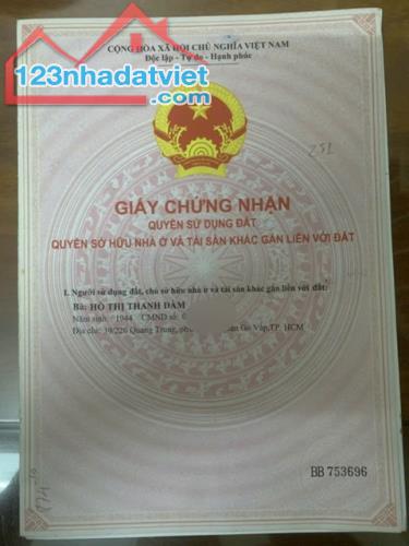 VỊ TRÍ ĐẸP - GIÁ TỐT - CHÍNH CHỦ Cần Bán Gấp Căn Nhà vị trí đẹp tại phường 10, quận Gò - 3