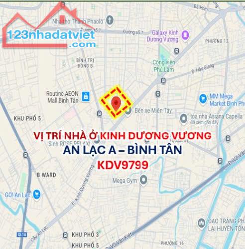 BÁN NHÀ MẶT TIỀN KINH DƯƠNG VƯƠNG, AN LẠC A, BÌNH TÂN , CHỈ 6,5 TỶ, - 2