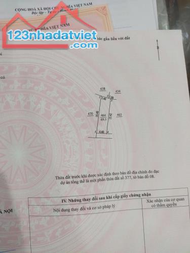 Bán Đất Thổ Cư Vân Canh Hoài Đức, 69.5m2. Mặt tiền 4.4m ngõ nông gần đường ôtô gần chợ dân - 2