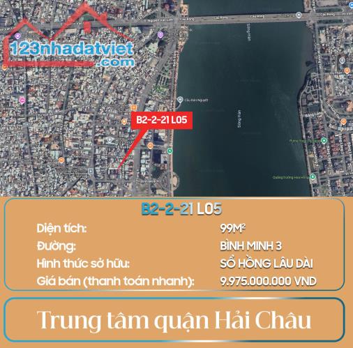 Đất nền trung tâm Hải châu - đường Bình Minh 3, Đà Nẵng