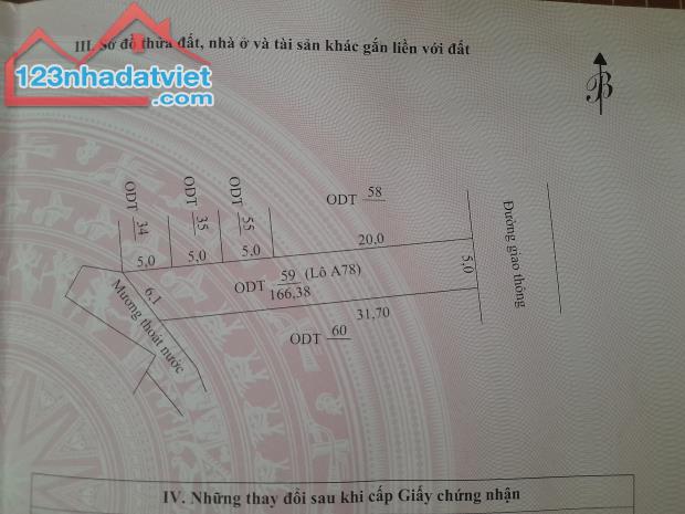 Cần tiền bán gấp. Đất đô thị 166m2, mặt tiền 5m. Nở hậ Sổ đỏ chính chủ. 2 tỉ 2.oto đỗ cửa. - 1