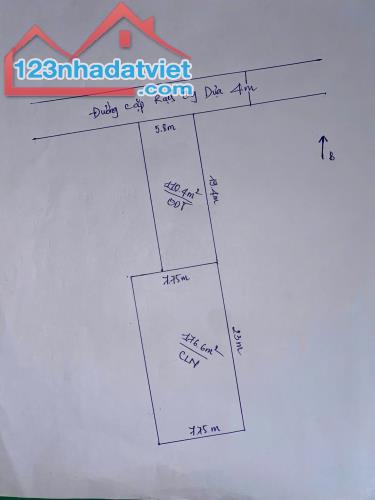 Bán Nền 287m2 Có 110m2 Thổ Cư, Lộ 4m Oto, Rạch Ông Dựa, Bình Thuỷ, TPCT - 1