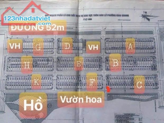 Bán đất khu dịch vụ Hán Lữ , Khai Quang, dt 102 m2 , giá 3.2x tỷ - 3