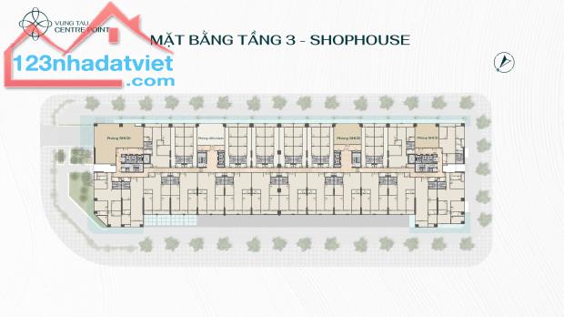 SHOPHOUSE TẠI VUNG TAU CENTRE POINT, GIÁ 12,5 TỶ, 200M2, 3 TẦNG, MẶT TIỀN 16M - 4