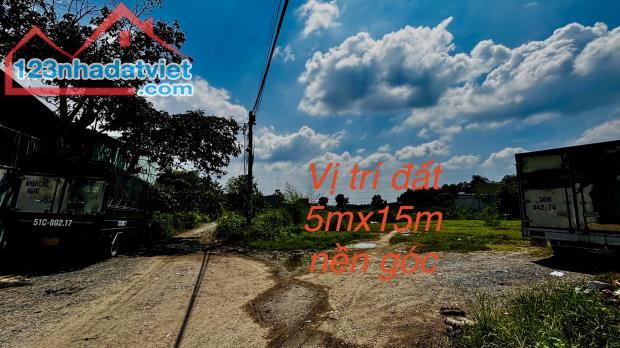 chính chủ bán đất 5mx15 góc đường võ văn vân chợ 1A giao công nghệ mới vĩnh lộc B 790triệu - 1