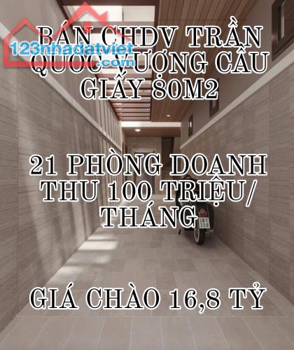 BÁN CĂN HỘ DỊCH VỤ CẦU GIẤY 80M2-6 TẦNG-MT 12,3M-GIÁ CHÀO 16,8TỶ-THƯƠNG LƯỢNG