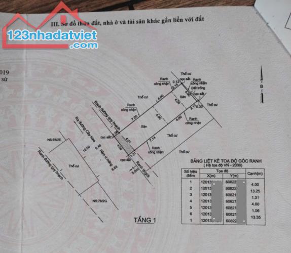 THỦ ĐỨC, ĐẤT ĐƯỜNG CÂY KEO, HẺM 6M NHỰA, DT 4x14.3 - 4