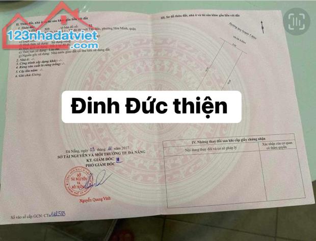 Bán Nhà  MT Đinh Đức Thiện Gần Biển, Q. Liên Chiểu. Giá 4Tỷ25 Giá Sụp hầm