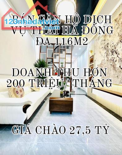 BÁN CĂN HỘ DỊCH VỤ TÂY SƠN ĐỐNG ĐA 116M2-7 TẦNG-GIÁ CHÀO 27,5 TỶ-THƯƠNG LƯỢNG