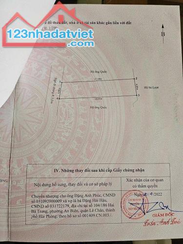 🍀Chính chủ gửi bán lô đất siêu đẹp tại Lâm Động - Thuỷ Nguyên  👉 Diện tích : 69.6m vuông - 3