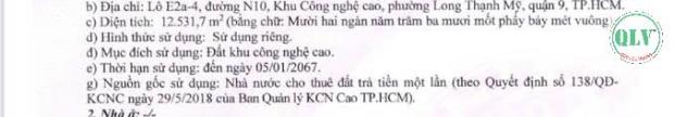 Chuyển nhượng 12.532m2 đất trong Khu công nghệ cao quận 9, Hồ Chí Minh - 4