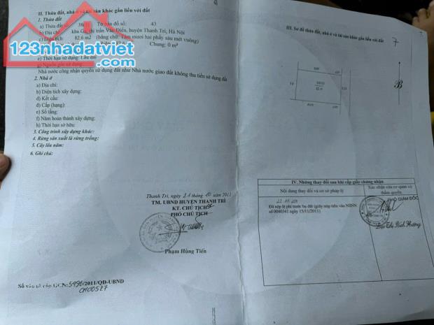 Bán nhà 4 tầng TT Văn Điển, Thanh Trì. Hà Nội. Diện tích: 85m2. Giá bán 1x tỷ. - 3