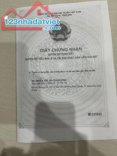 Chính Chủ Cần Bán Nhà Vị  Trí Tại Đường Lộ Liên Hương - Vĩnh Quang - Rạch Giá - Kiên Giang - 3