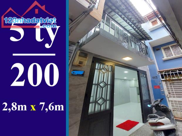 BÁN NHÀ QUẬN 1 NGUYỄN ĐÌNH CHIỂU, PHƯỜNG ĐA KAO. DT: 2,8 X 7,65
