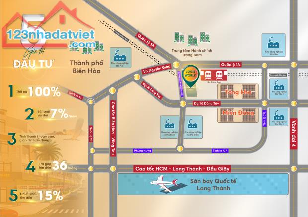 Đất sổ sẵn cửa ngõ sân bay Long Thành, cọc100tr đi công chứng ngay, ngân hàng hỗ trợ 100% - 3