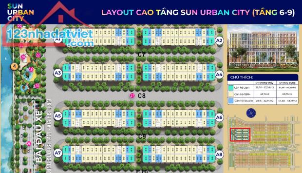 Chính chủ bán gấp căn Stu 33m tòa A6 cực đẹp view thoáng Sun Urban - 5