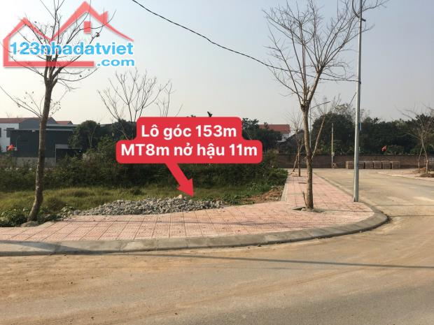 Lô góc E1 khu Đồng hin , Đồng tâm , Dt 153m2, Giá 2x tr/m - 3