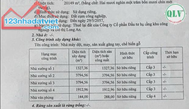 Bán nhà xưởng diện tích 20.149 m2 trong KCN Long An - 3