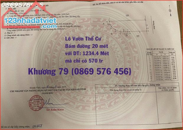 ĐẤT NGỘP CẦN BÁN MẢNH VƯỜN CÓ 570TR BAO TRỌN GÓI - 1