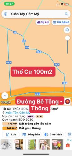 2000m2 ,Thổ Cư 100m2 , Có Nhà , điện , nươc , Xã Xuân Tây Cẩm Mỹ - 2