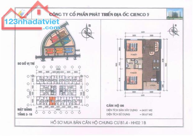 Chính chủ cần bán căn hộ 2 ngủ, full nội thất, view thoáng đẹp tại KĐT Thanh Hà Cienco 5