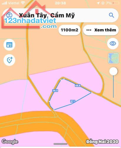 Bán đất 3 mặt tiền đường bê tông 1800m2 full hồng đất ở tại Xuân Tây, Cẩm Mỹ, Đồng Nai, - 1