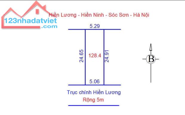 Bán đất tại Hiền Lương-Xã Hiền Ninh, Sóc Sơn, Hà Nội, giá cực chất 16 triệu , 128m2