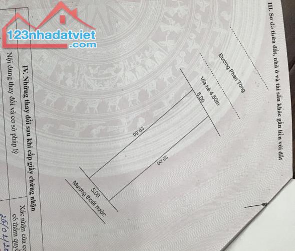 Bán lô Đất MT Đường 7.5m Phan Tòng. Hòa Hải. Thông biển Trường Sa. Giá chỉ 4 tỷ TL