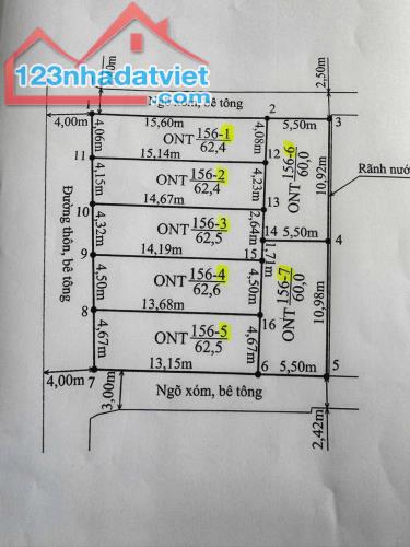 ❎Bán 7 lô F0 Tại Thôn Sú, Lâm Động, Thuỷ Nguyên, Hải Phòng.   🛑Diện tích 60m đến 62m² - 1