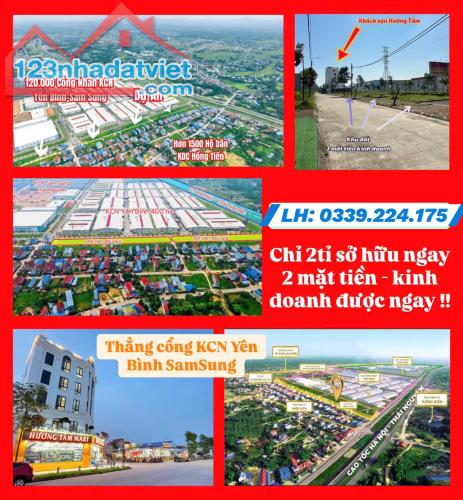 Đất 2 Mặt Tiền Đối Diện Cổng Khu Công Nghiệp GIá Cực Rẻ.