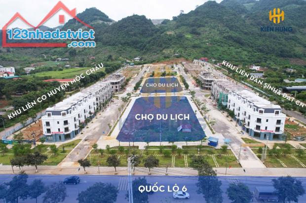 Bán nhanh 2 lô liền kề Mộc Châu, mặt tiền 7m, nằm sát quảng trường, UBND huyện Mộc Châu.