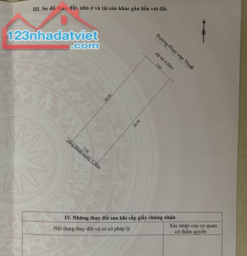 Bán Lô 187.5m2 Phan Văn Thuật. Sát biển Nguyễn Tất Thành. Ngang 7.5m. Giá 8.05 tỷ TL