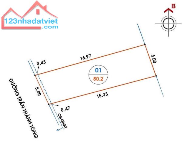 Hàng hiếm Mặt đường Trần Thánh Tông - Phường Hưng Lộc