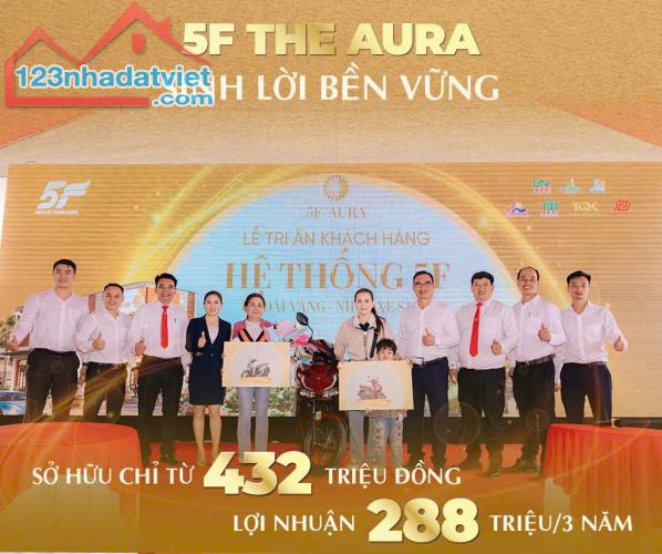 Rẻ nhất 5F The AURA , liền kề TTHC Bàu Bàng , 150M . TT sớm 1tỷ , CS Đặc Biệt CK 1200$ , Đ - 3