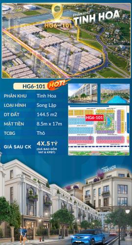 💥💥 DUY NHẤT SIÊU PHẨM CĂN SONG LẬP HG6-101 VINHOMES GLOBAL GATE CỔ LOA